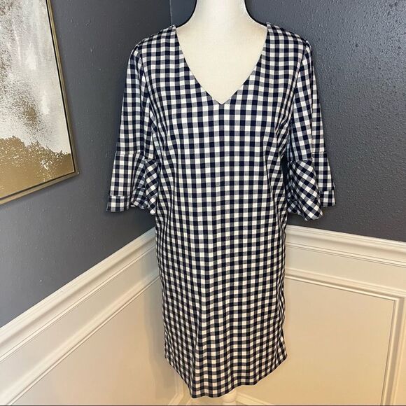 Draper James Gingham Bell Sleeve Dress - Picture 4 of 12